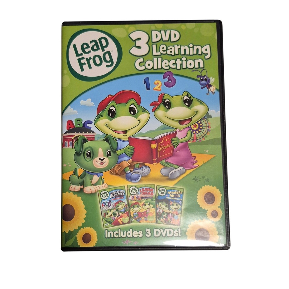 LeapFrog 3 DVD Learning Collection ABC Numbers Learn to‎ Read Complete Set